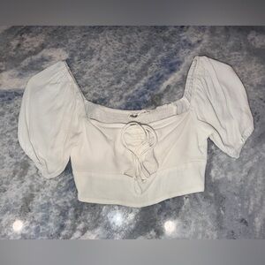 White crop top